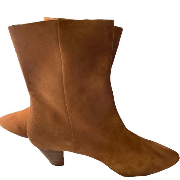 NWOT Something Navy Brown Milo Suede Ankle Sock Boots size 8.5 - Picture 11 of 12